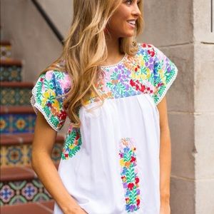 The Impeccable Pig Carmen Floral Lilac Top 💜